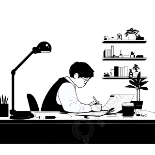 职场办公线条简约元素