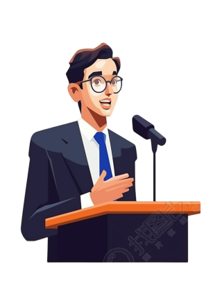 商务男演讲元素