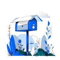 商务办公邮箱插画