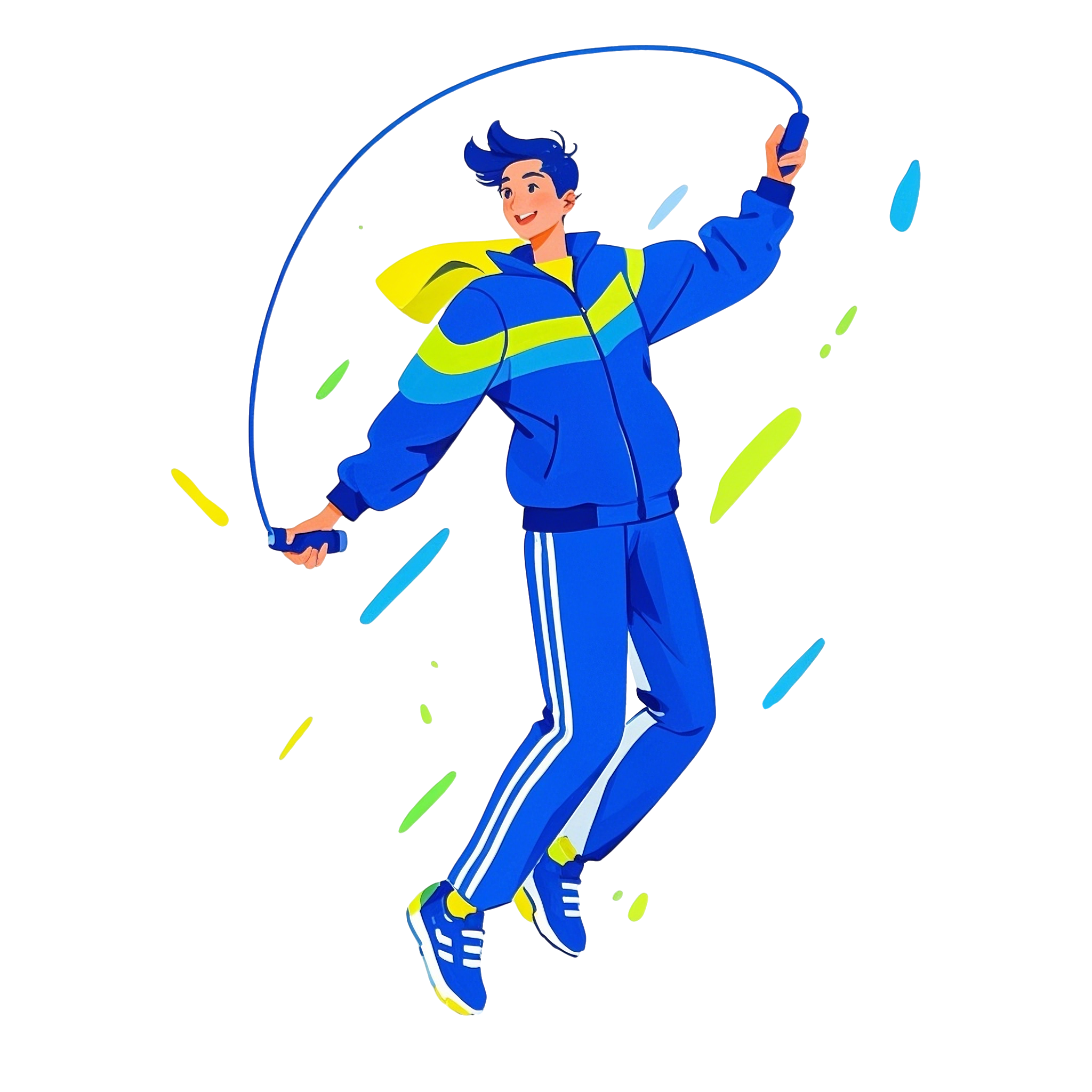 男子跳绳插图