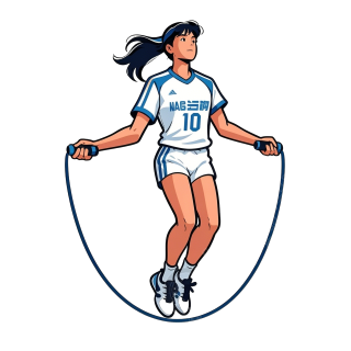 女子跳绳插图