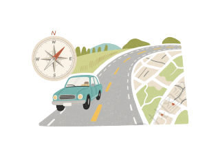 公路旅行元素