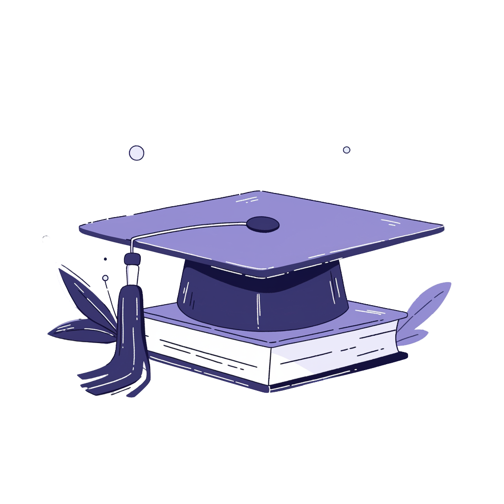 学位帽书籍PNG素材