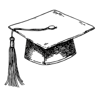 素描学位帽元素