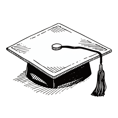 素描学位帽素材