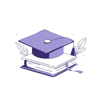 学位帽书籍插画