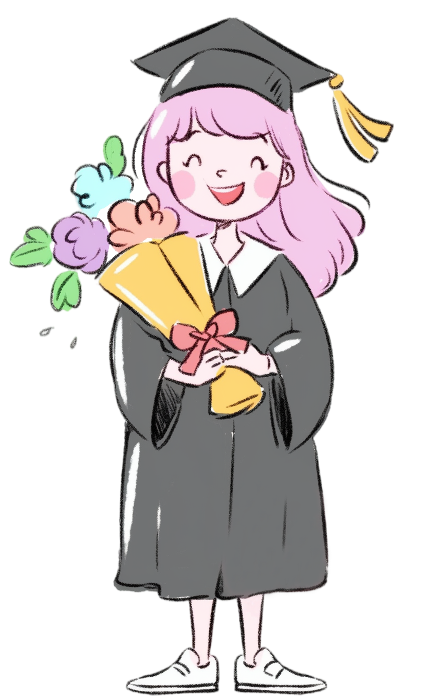 女孩学位帽插图