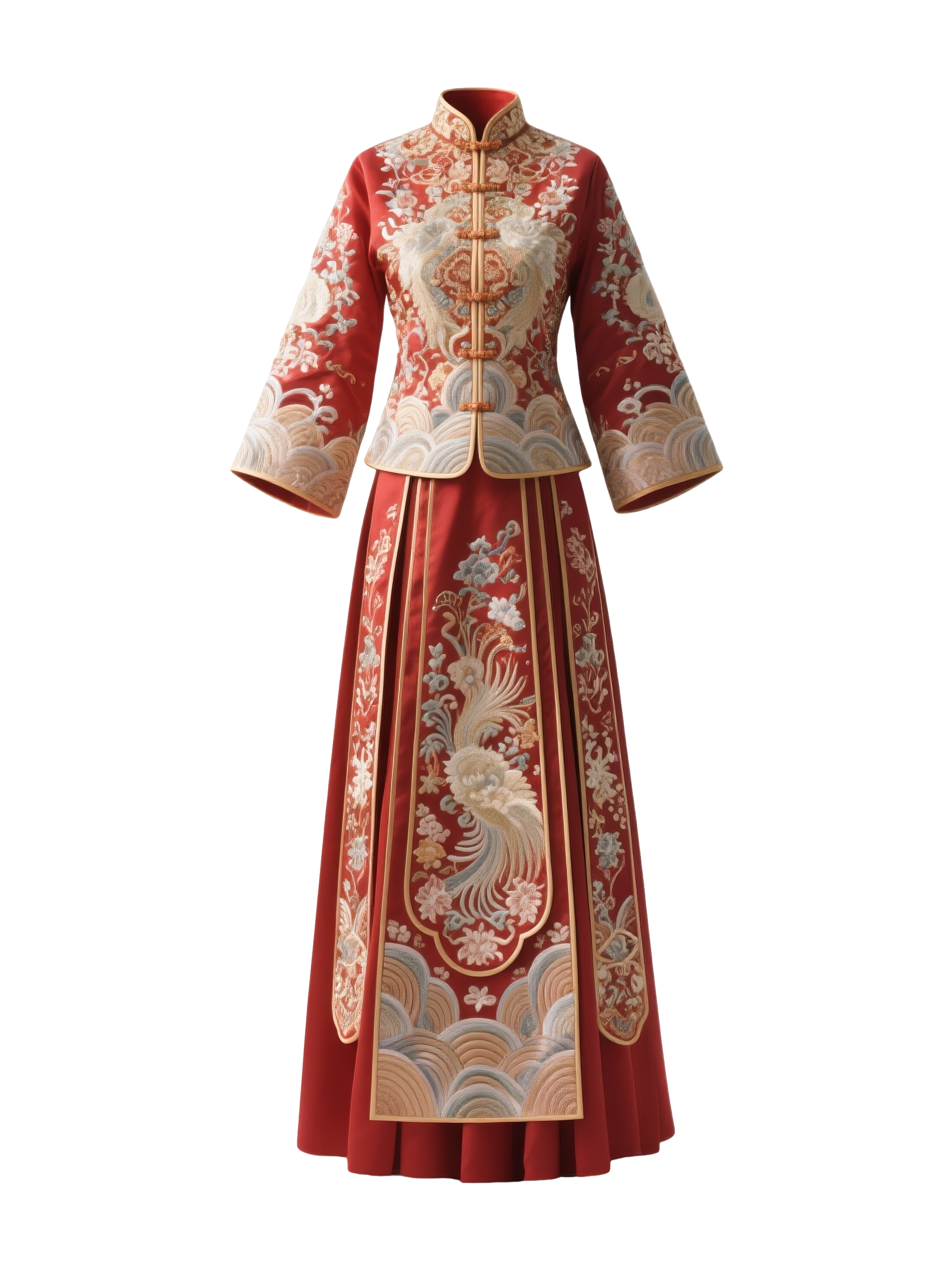 传统服饰秀禾插画