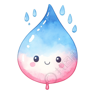 水滴可爱创意素材