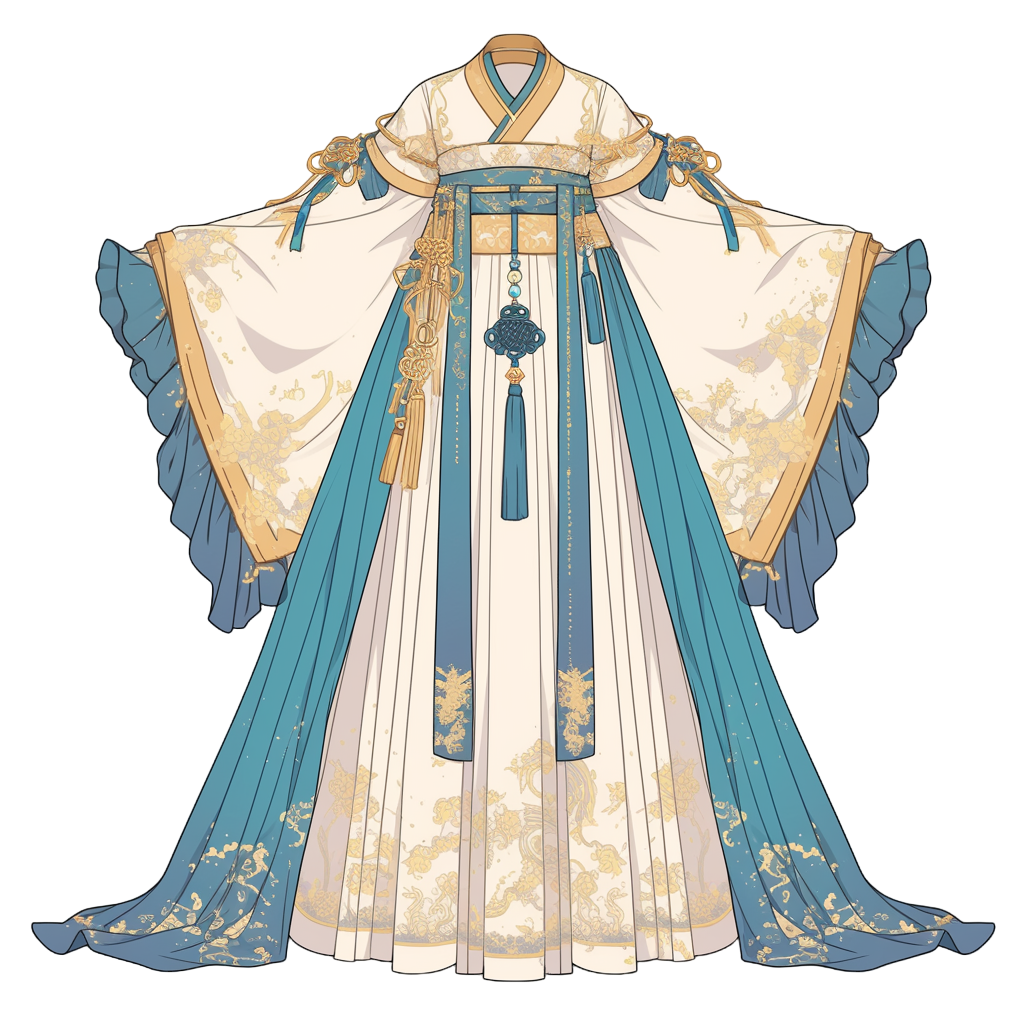 传统服饰汉服唯美插画