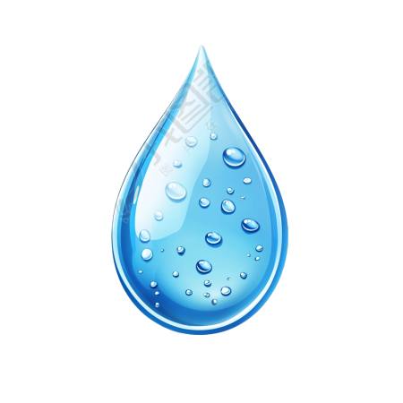 水滴透明背景插画