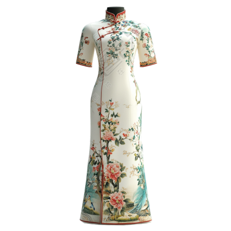 传统服饰旗袍素材