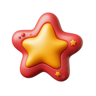 3D星星饼干插图