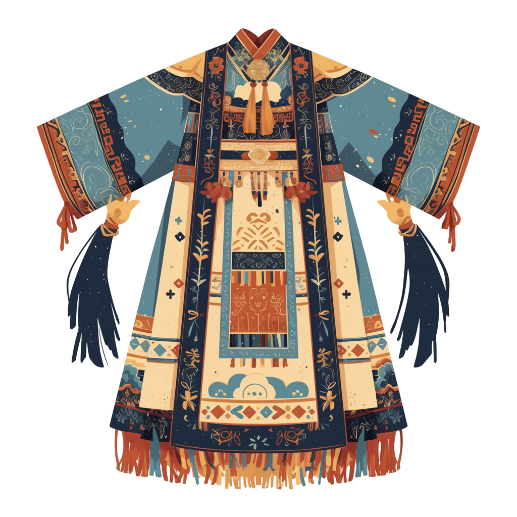传统服饰藏族服饰插图