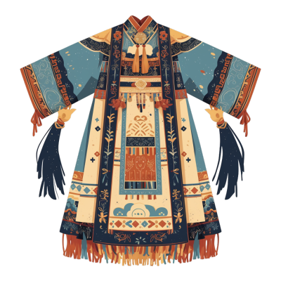 传统服饰藏族服饰插图