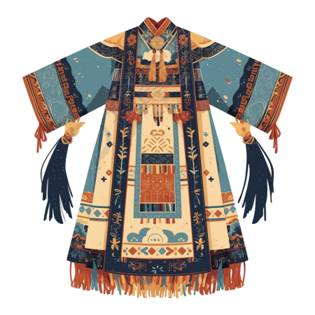 传统服饰藏族服饰插图
