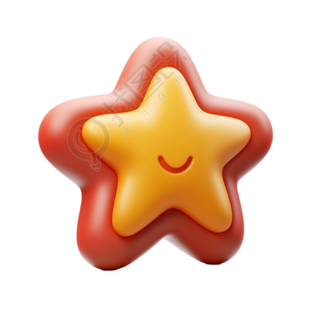 3D星星饼干插画