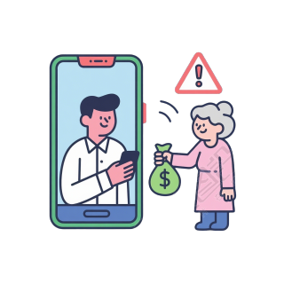 电信诈骗卡通骗子插图