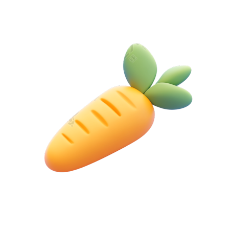 3D胡萝卜蔬菜元素