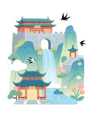中国古风建筑素材
