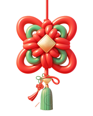 中国结透明背景插画