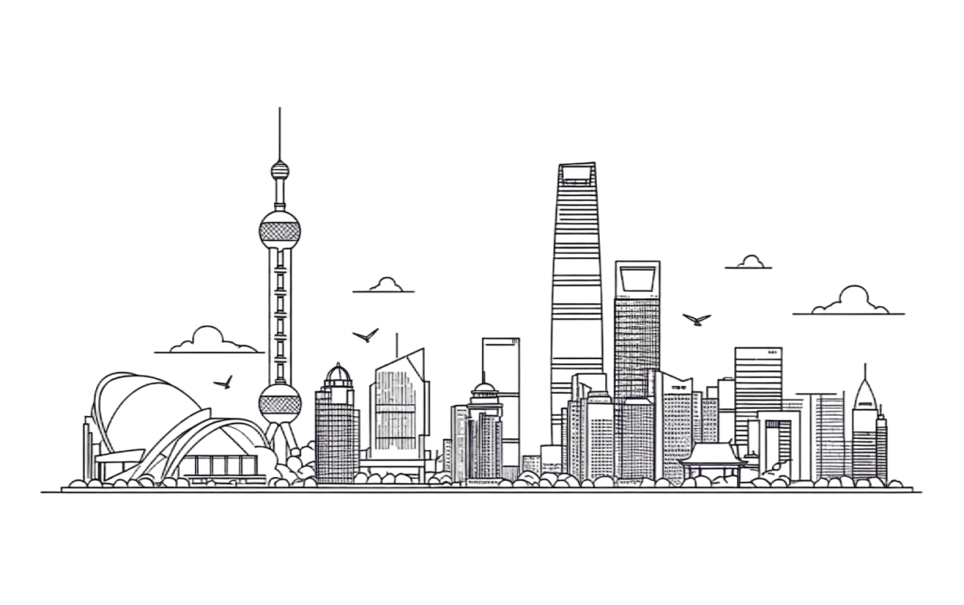 城市天际线建筑元素