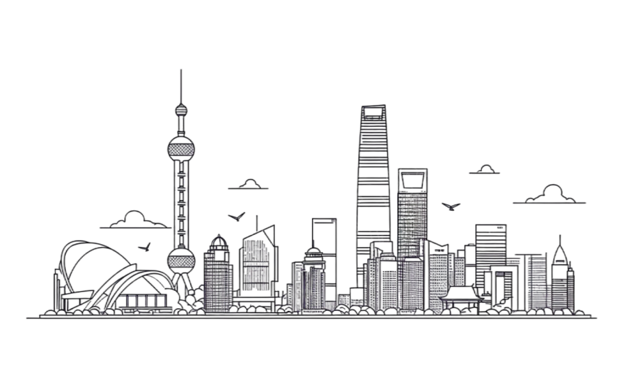 城市天际线建筑元素