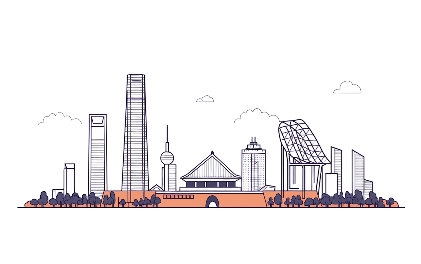 城市天际线建筑素材