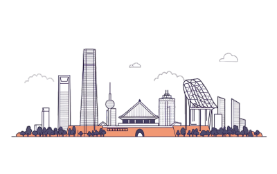 城市天际线建筑素材