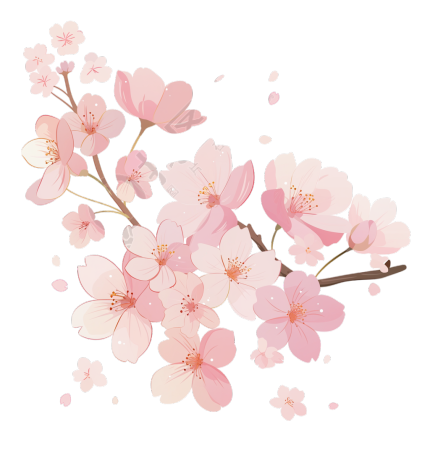 粉色樱花矢量插图
