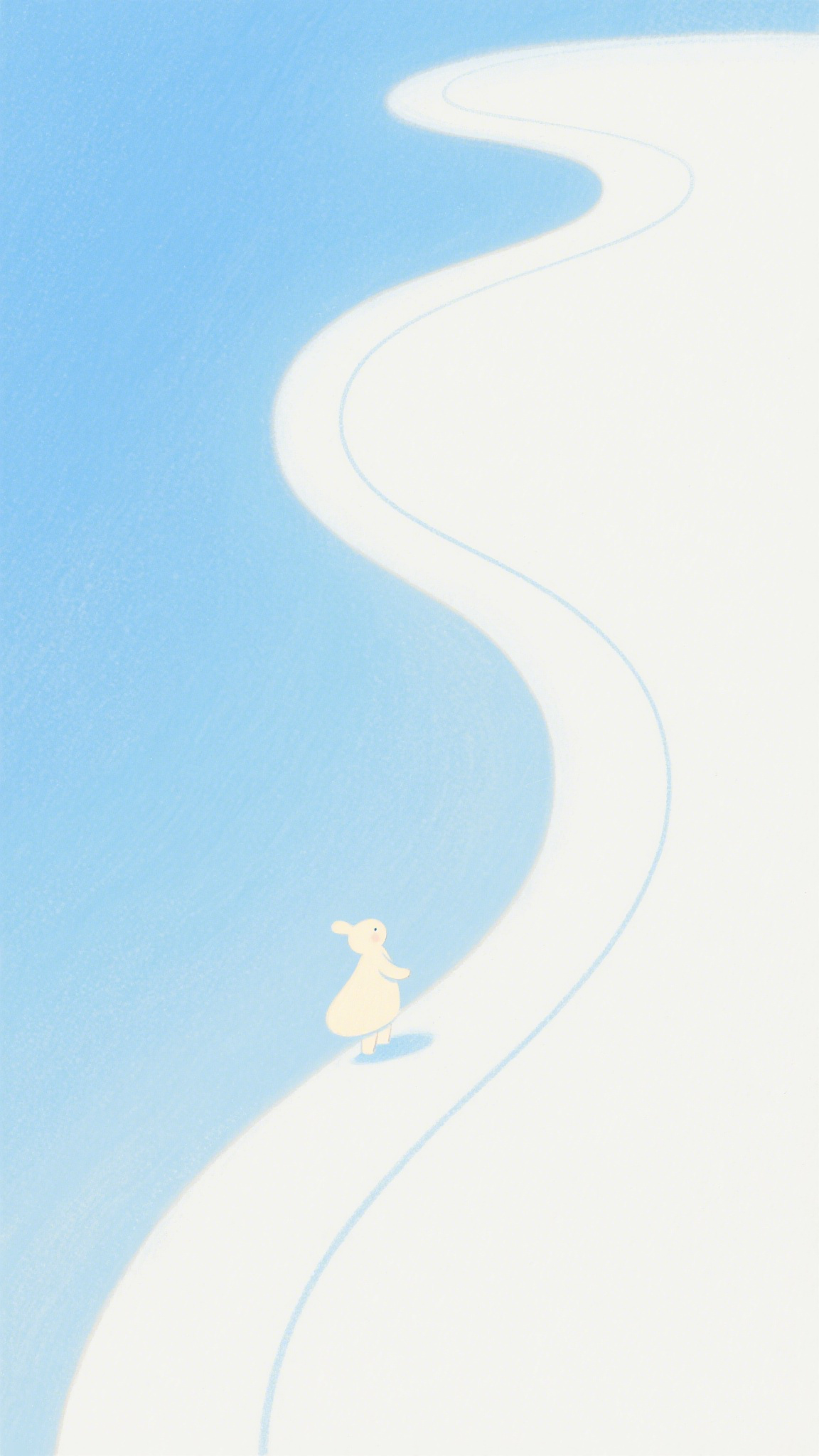 小清新蓝色背景插画