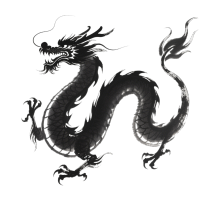 中国龙水墨风素材