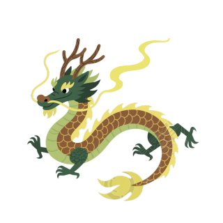 中国龙透明背景素材