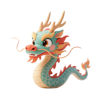 3D中国龙PNG素材