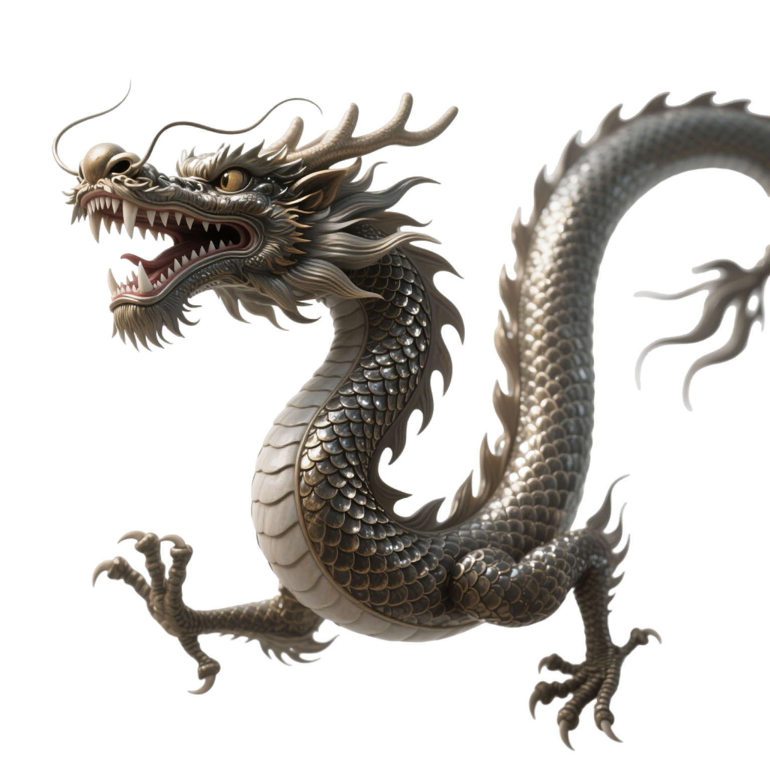 中国龙透明背景插图
