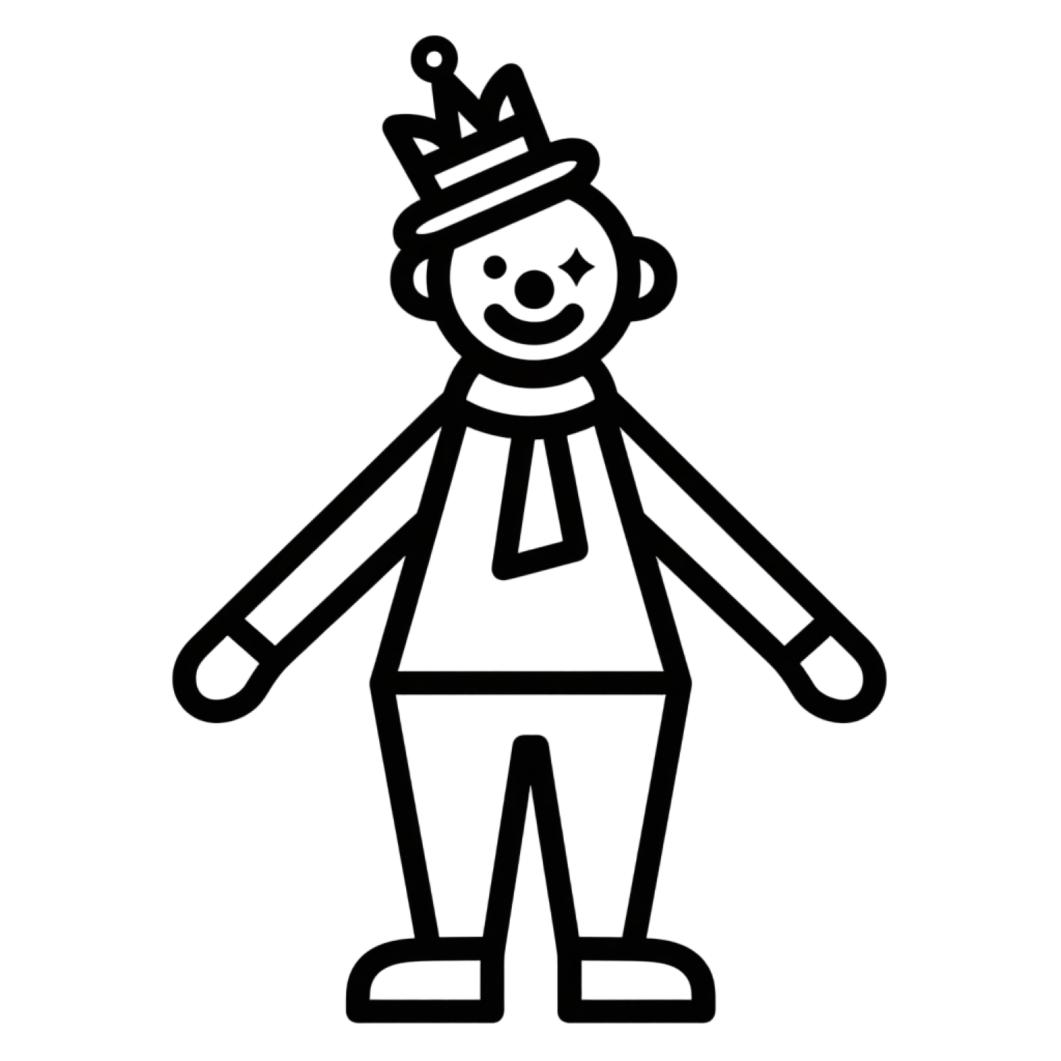 极简风小丑插画