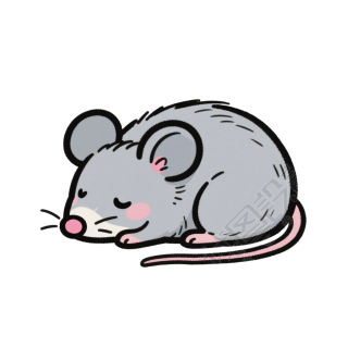 Q版老鼠涂鸦元素