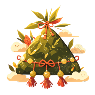 华丽粽子插画
