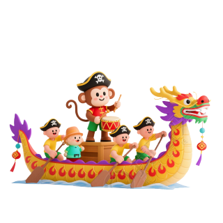 划龙舟传统节庆插图