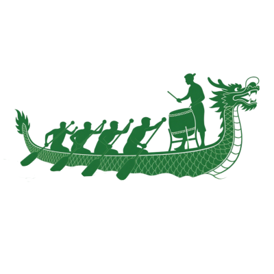 划龙舟绿色剪影素材