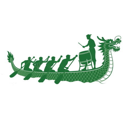 划龙舟绿色剪影素材