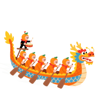 划龙舟传统节庆PNG素材