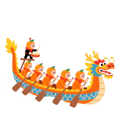 划龙舟传统节庆PNG素材
