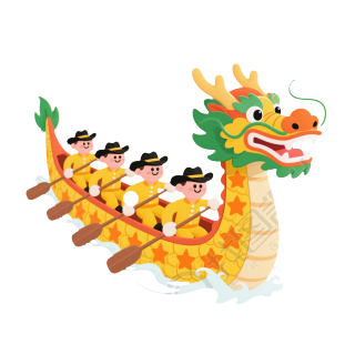 划龙舟传统节庆元素