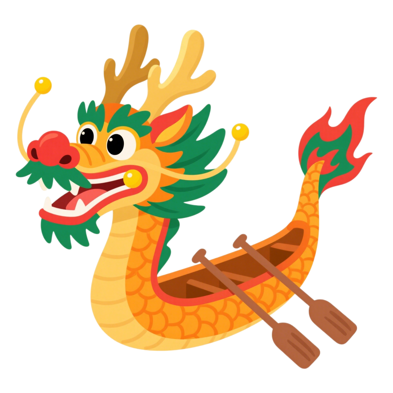 端午节划龙舟PNG素材