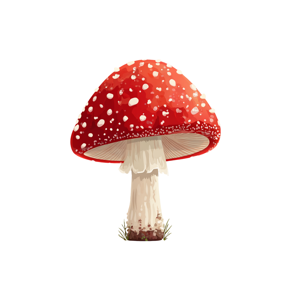 可爱卡通蘑菇插图