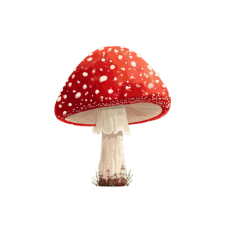 可爱卡通蘑菇插图