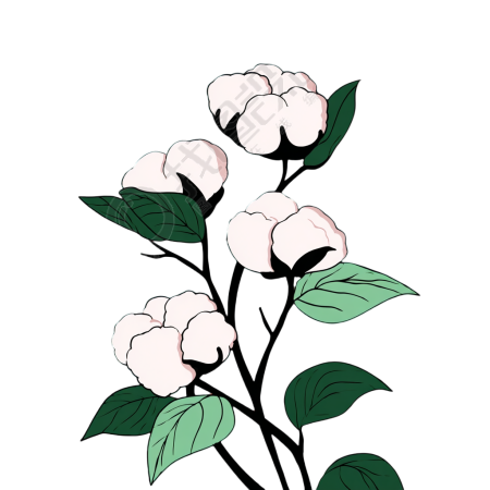 棉花简约元素