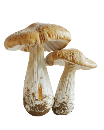 3D蘑菇透明背景插图