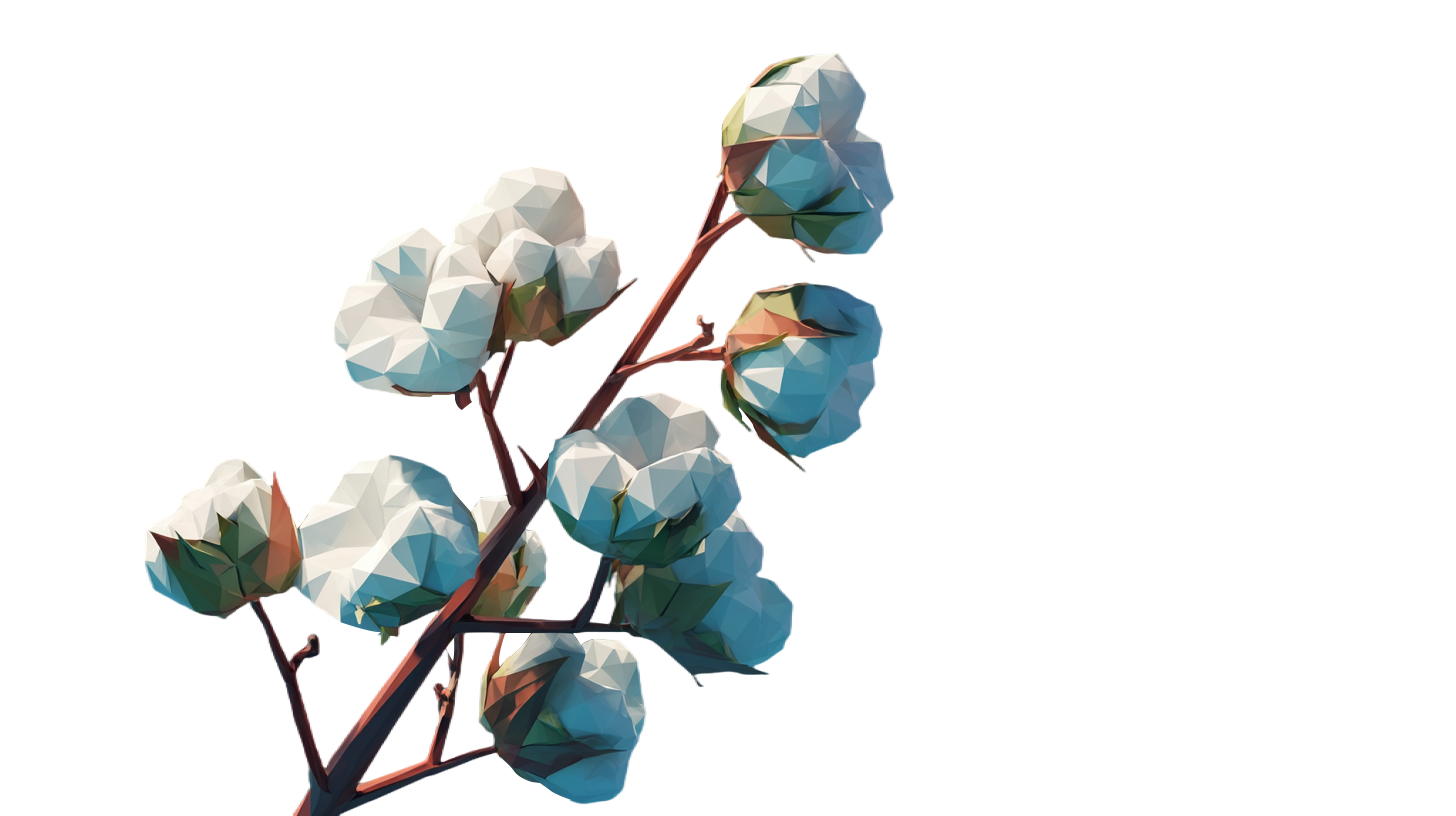 多边形棉花插图